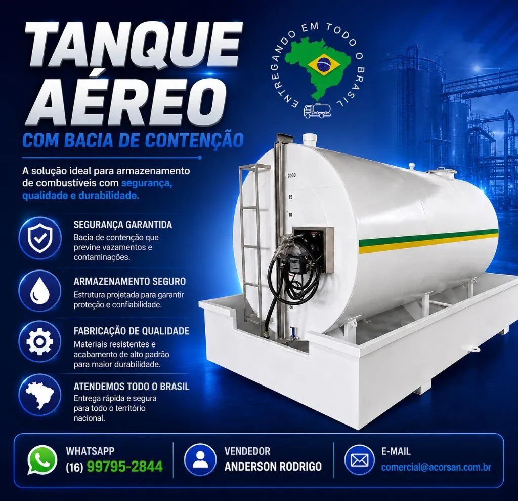 Opção com bacia de contenção para combustíveis